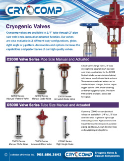 cryocomp-cryogenic-valves-brochure-cover- Cryogenic valves product specifications and brochure