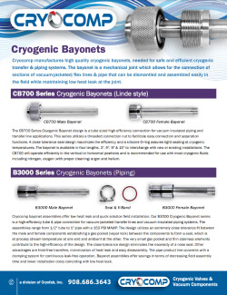 cryocomp-cryogenic-bayonet-connections-brochure- vacuum jacketed bayonets product literature and specifications