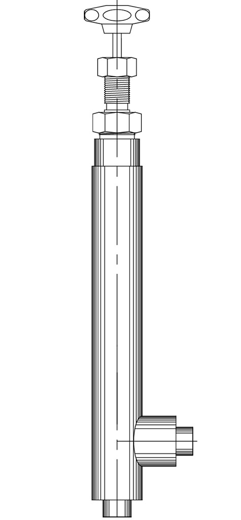 right angle style valve body